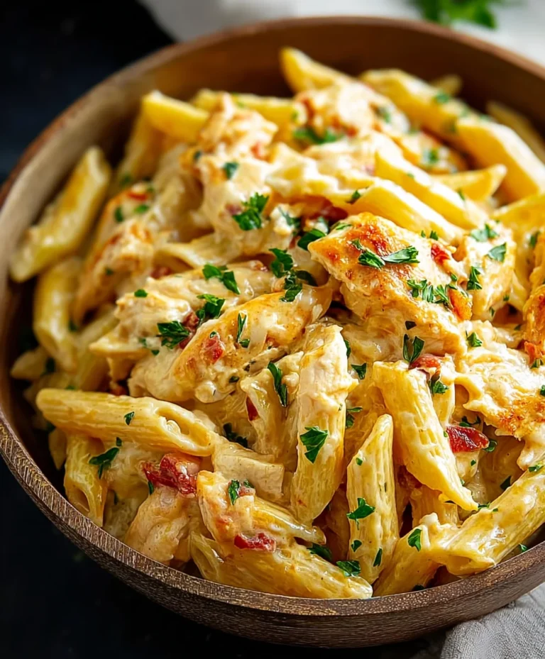 Easy Crack Chicken Penne-Creamy & Delicious Dinner