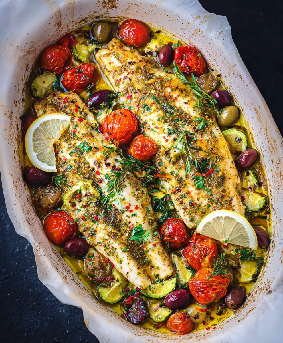 Easy Mediterranean Baked Fish - Healthy & Delicious