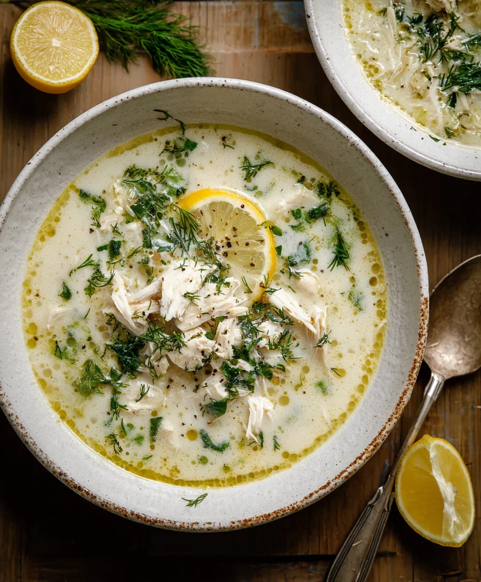 Greek Lemon Chicken Soup- Easy Comfort Food Recipe