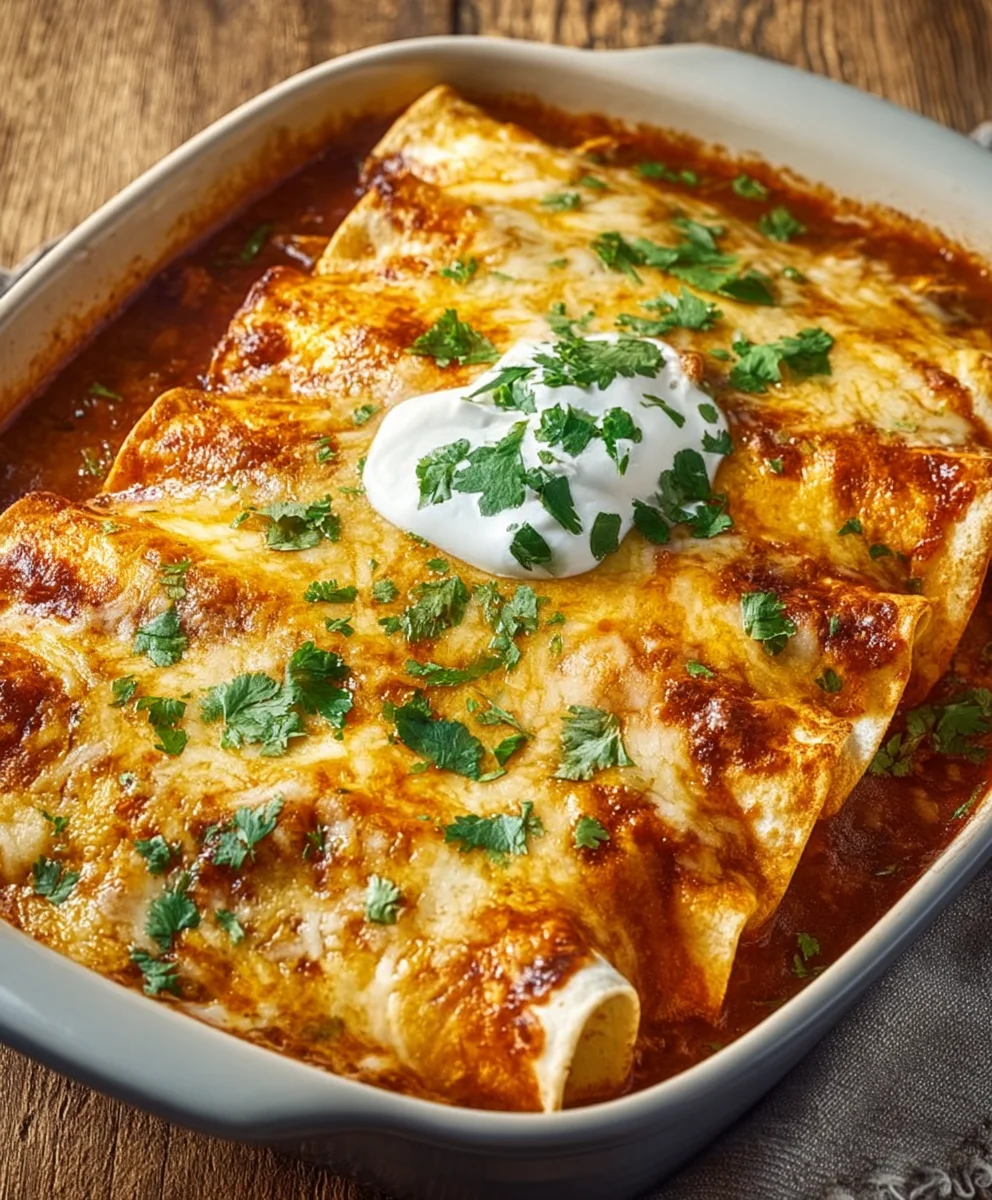 Easy Cheesy Chicken Enchiladas - Quick & Delicious Recipe