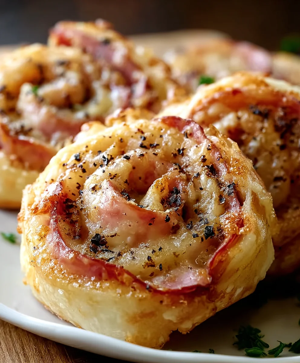 Hot Beef Beef Ham Cheese Pinwheels - Easy Appetizer
