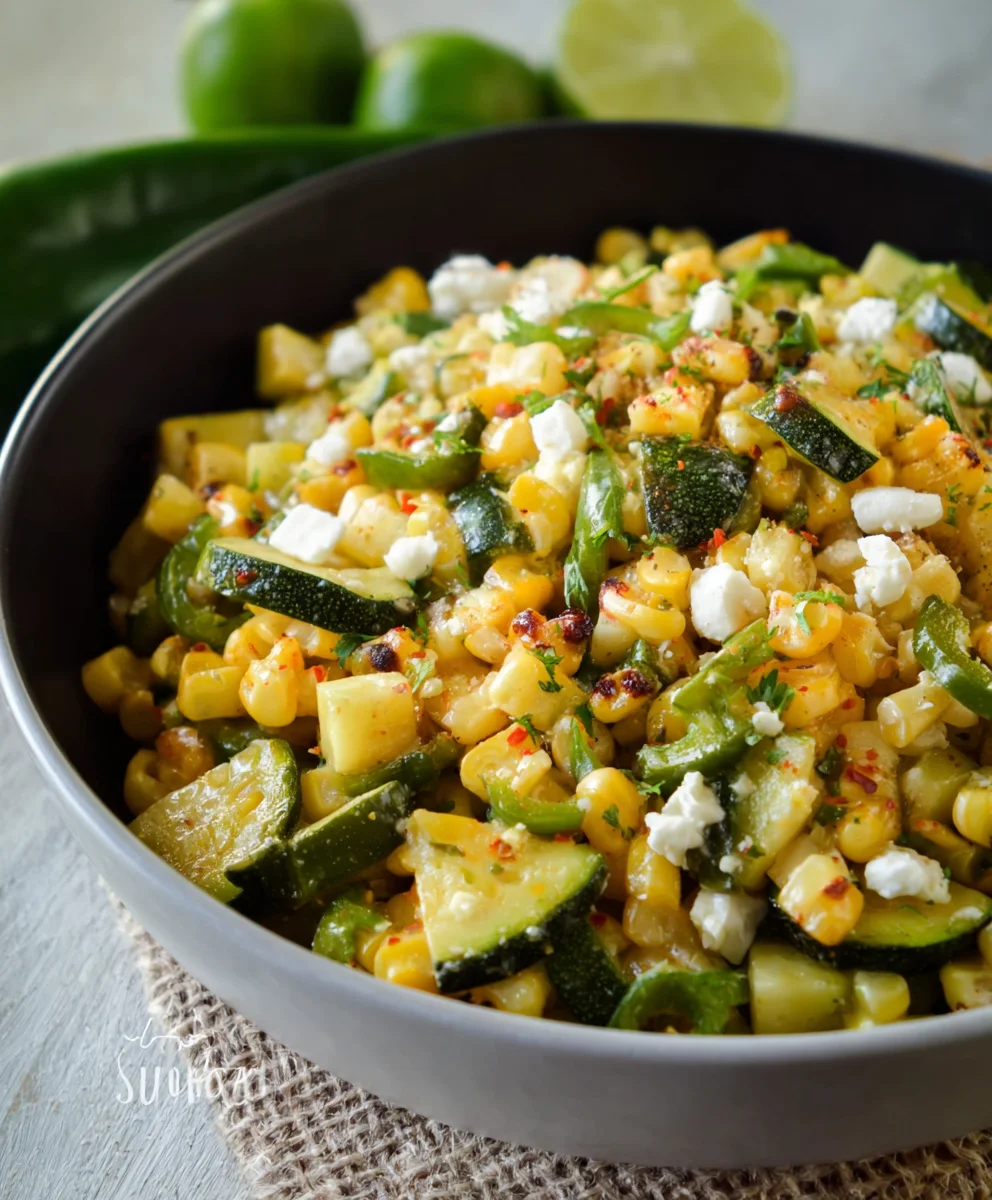 Calabacitas con Elote-Zucchini Corn & Cheese