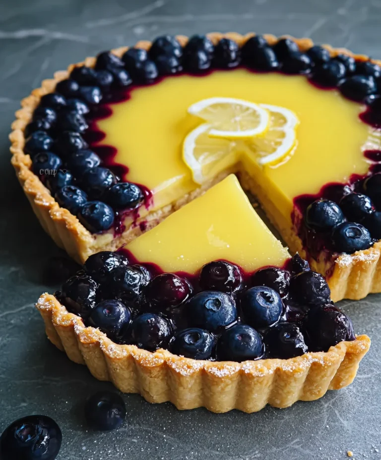 Blueberry Lemon Curd Tart Recipe-Easy & Delicious