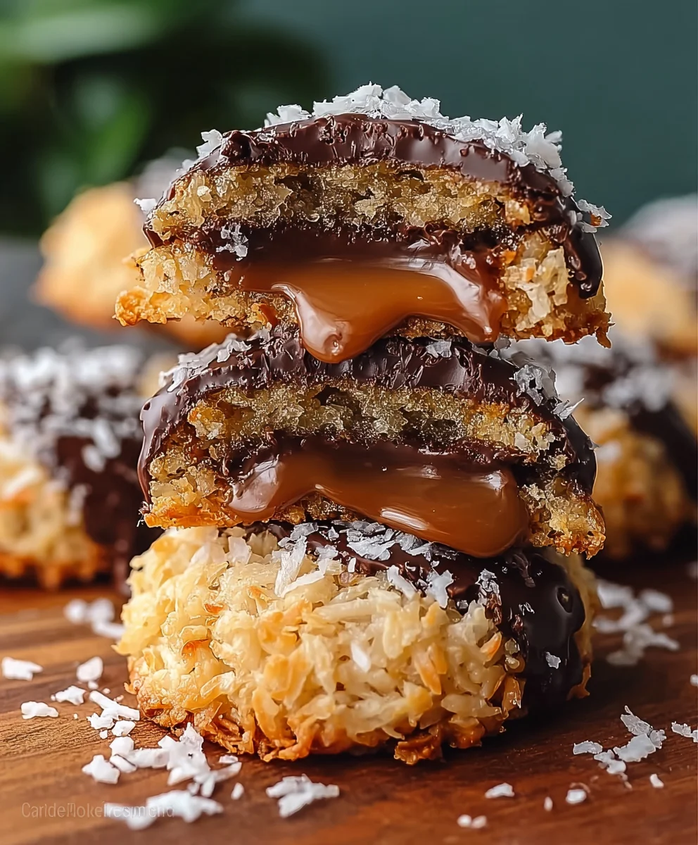 Stuffed Samoa Cookies Recipe- Irresistible Chocolate Caramel Treat