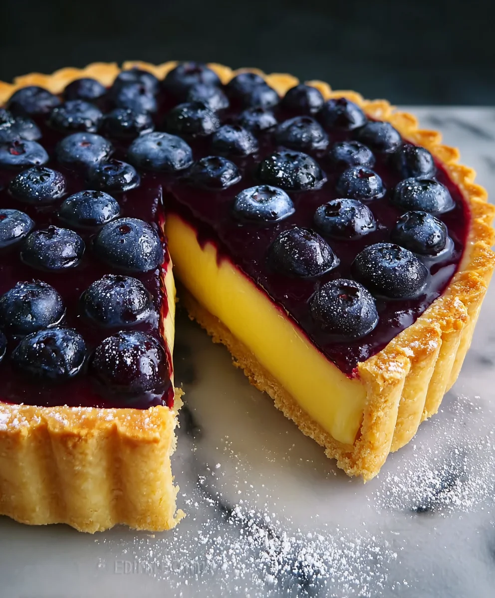 Blueberry Lemon Curd Tart Recipe-Easy & Delicious
