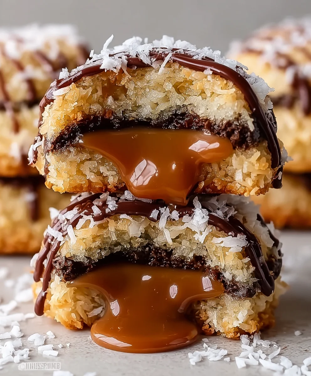 Stuffed Samoa Cookies Recipe- Irresistible Chocolate Caramel Treat