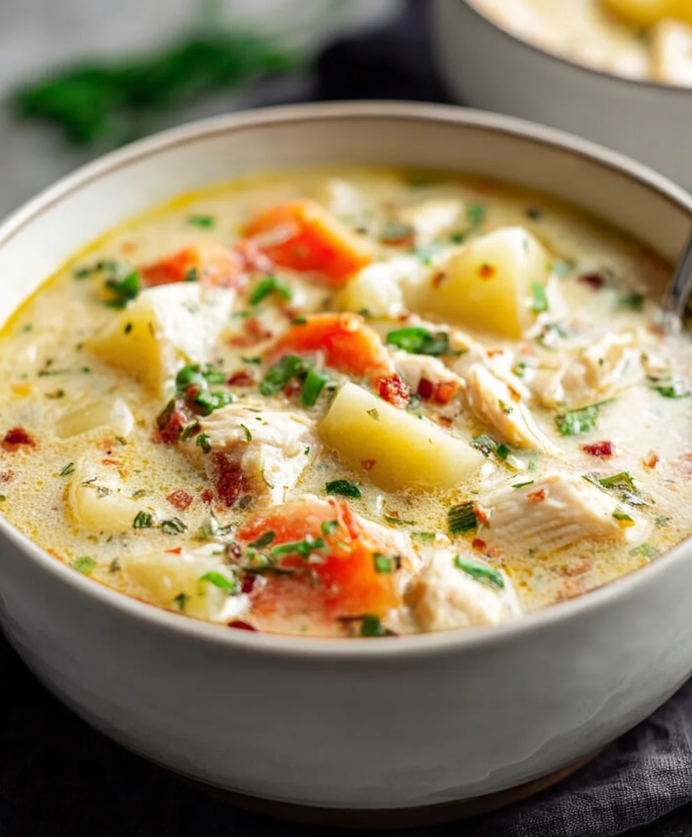 Hearty Chicken Potato Soup-Comfort Food Favorite