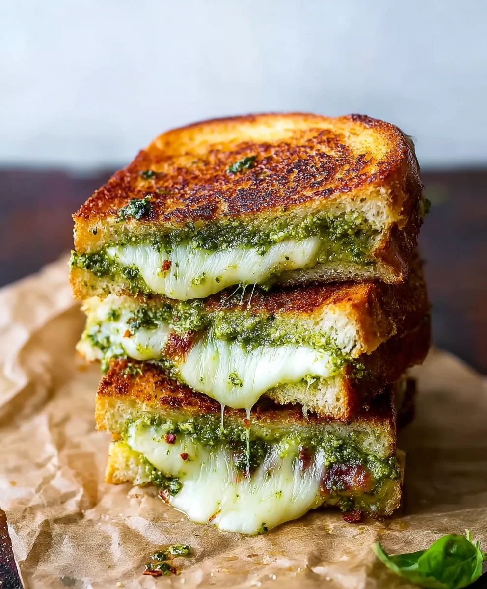 Sourdough Pesto Grilled Cheese Recipe - Easy & Delicious