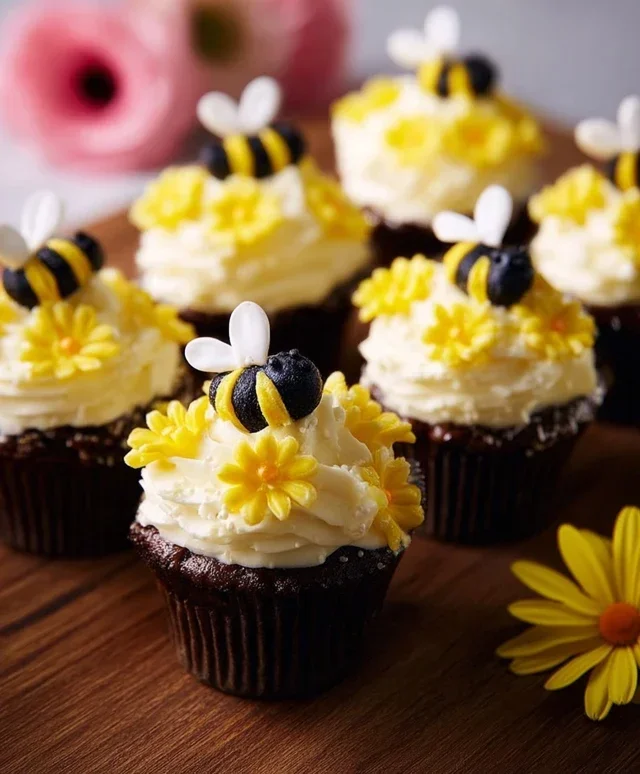 DIY Bumblebee & Flower Cupcakes