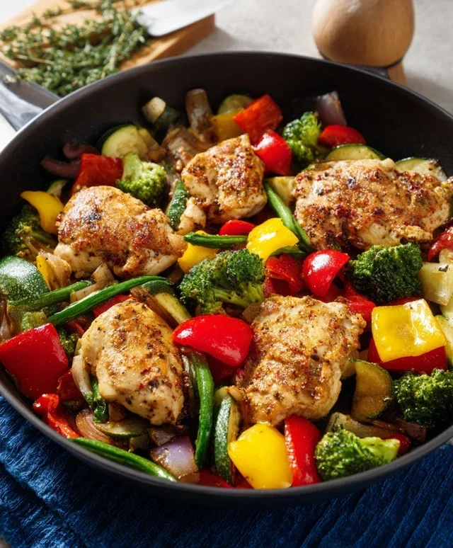 Healthy Chicken and Vegetables Skillet