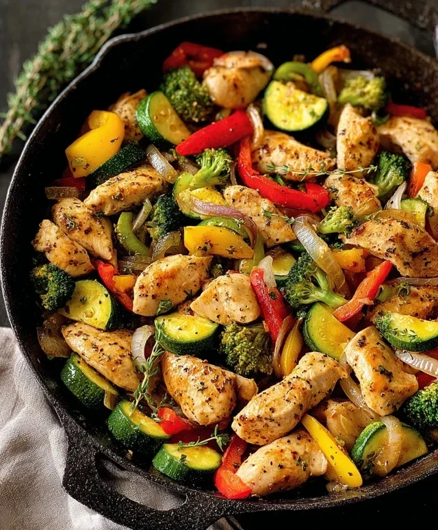 Healthy Chicken and Vegetables Skillet