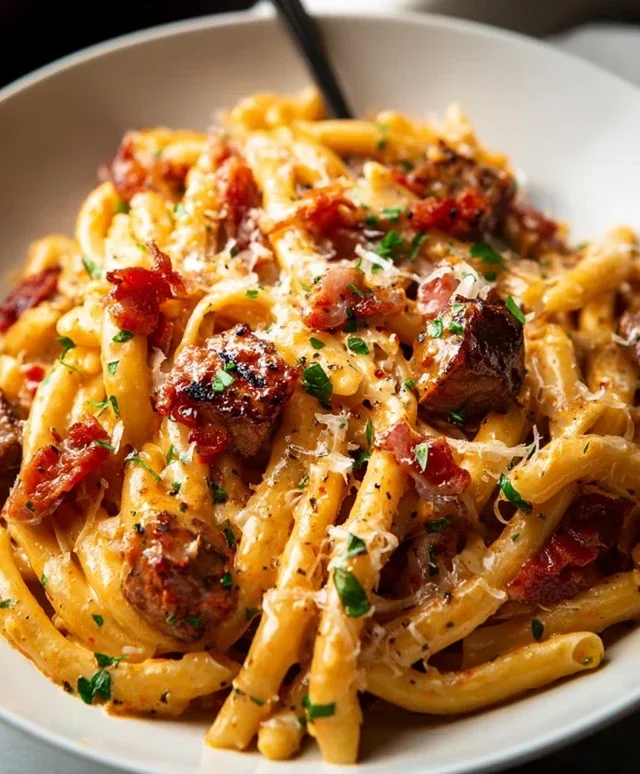 Beef Beef Bacon Pasta
