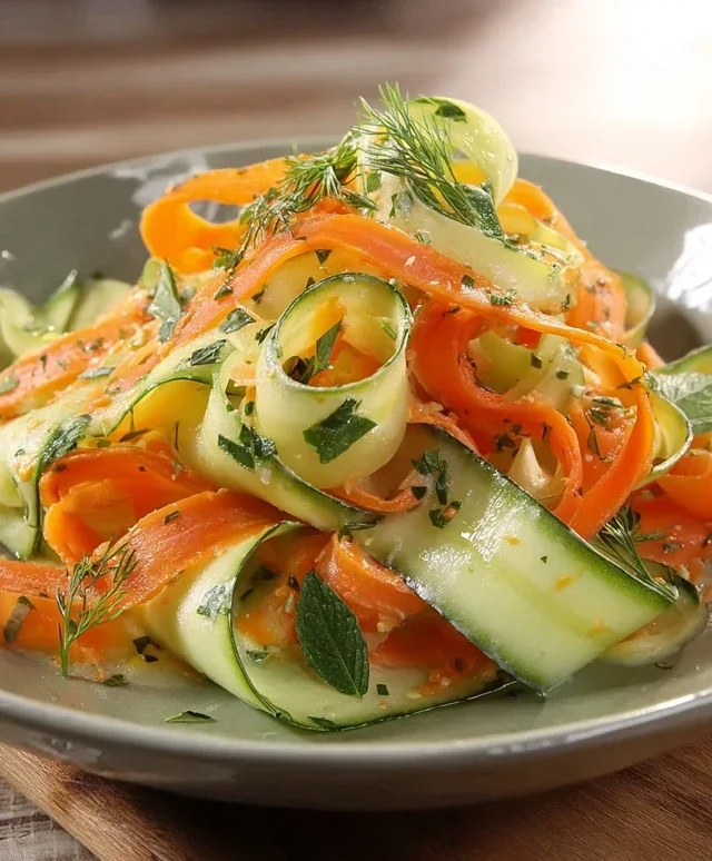 Carrot and Cucumber Ribbon Salad