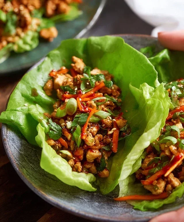 Thai Chicken Lettuce Wraps