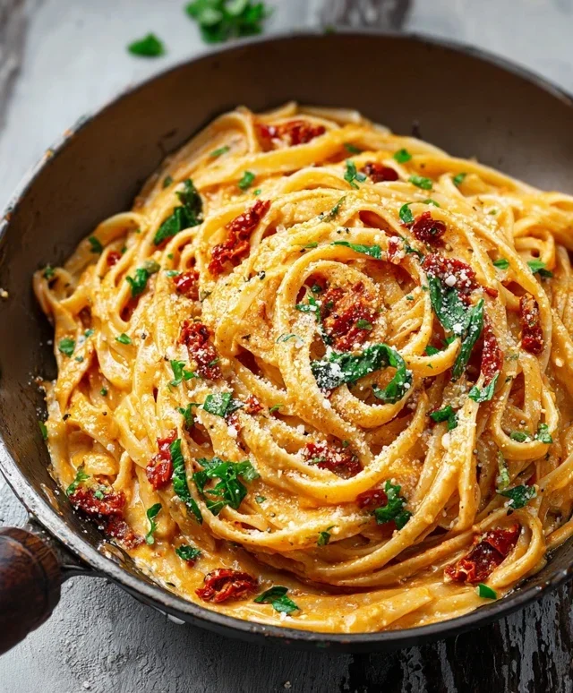 Vegan Creamy Sun Dried Tomato Pasta Recipe