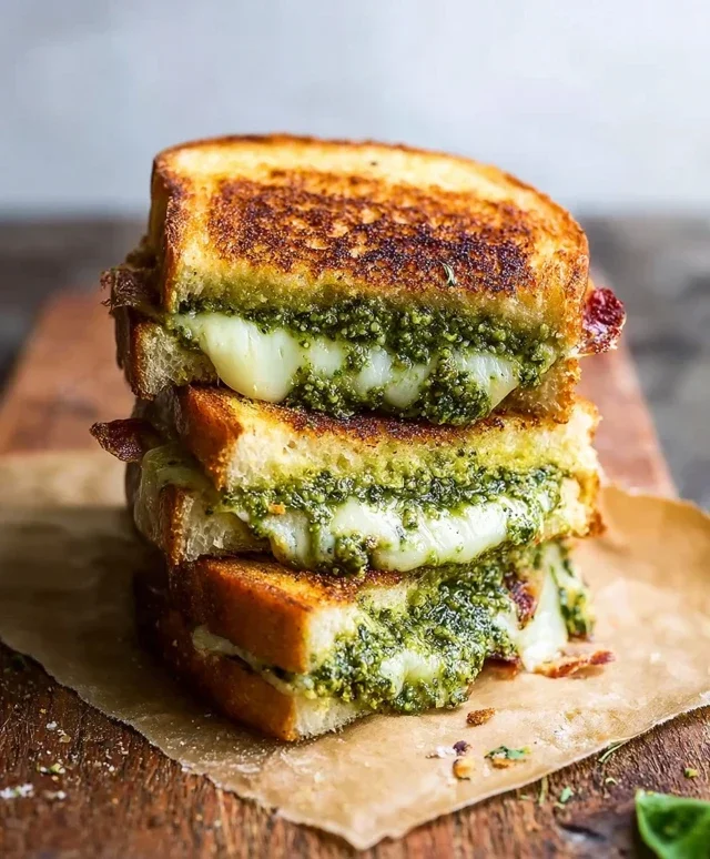 Sourdough Pesto Grilled Cheese
