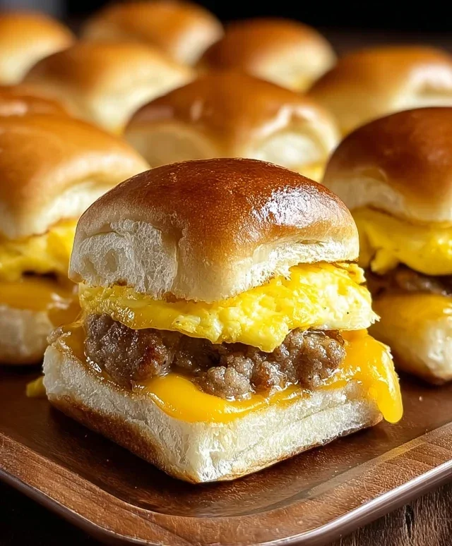 Sausage Egg and Cheese Breakfast Sliders