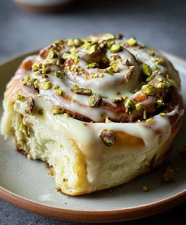 Small Batch Pistachio Cream Cinnamon Rolls