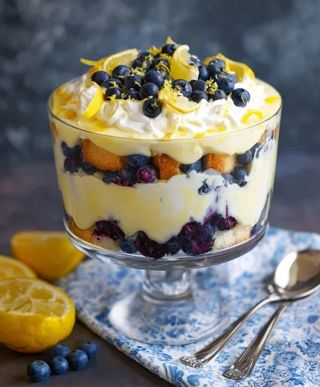 Easy Lemon Blueberry Trifle Recipe