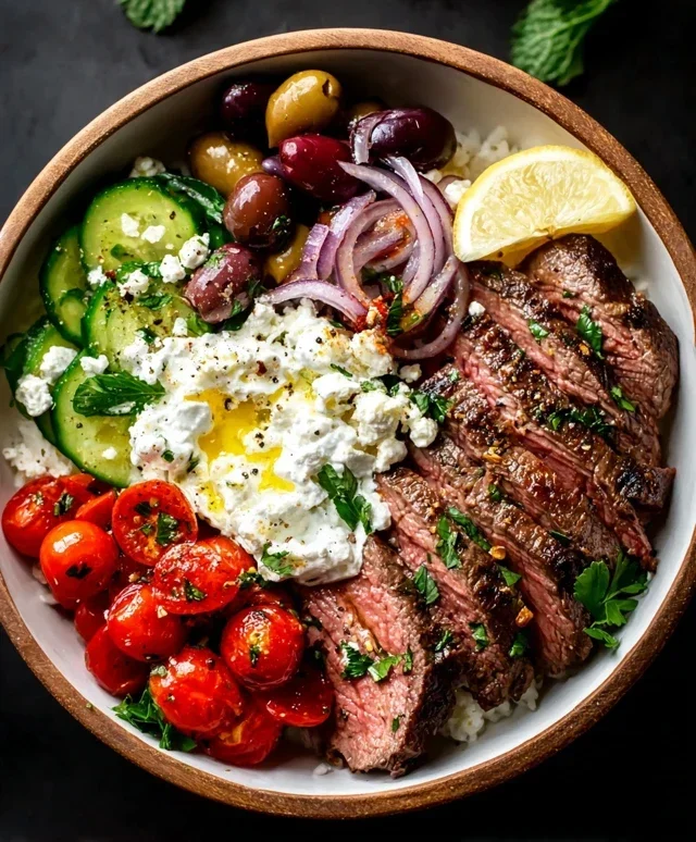 Mediterranean Steak Bowl Recipe