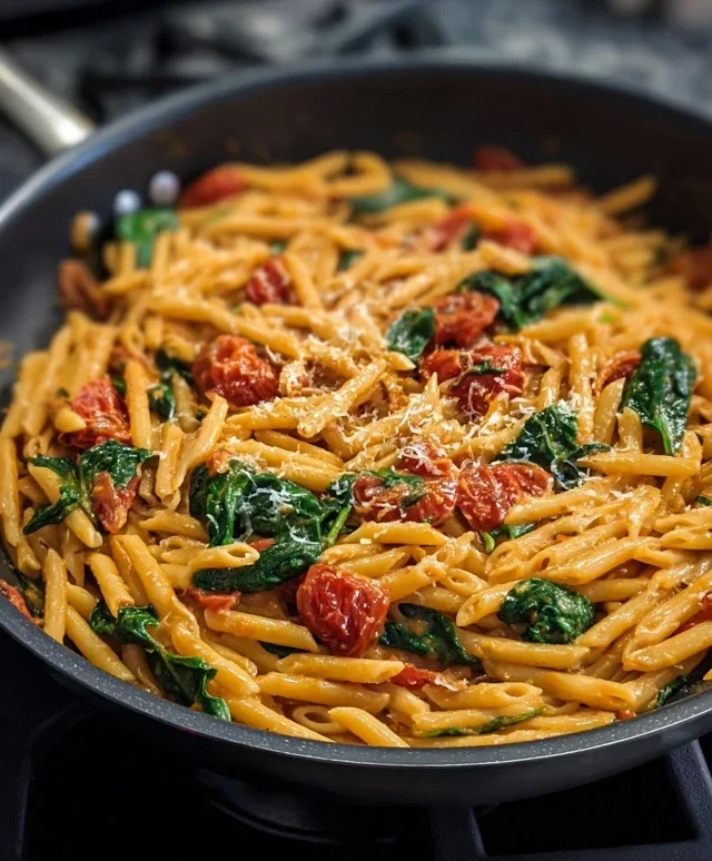 One-Pot Spinach Tomato Pasta