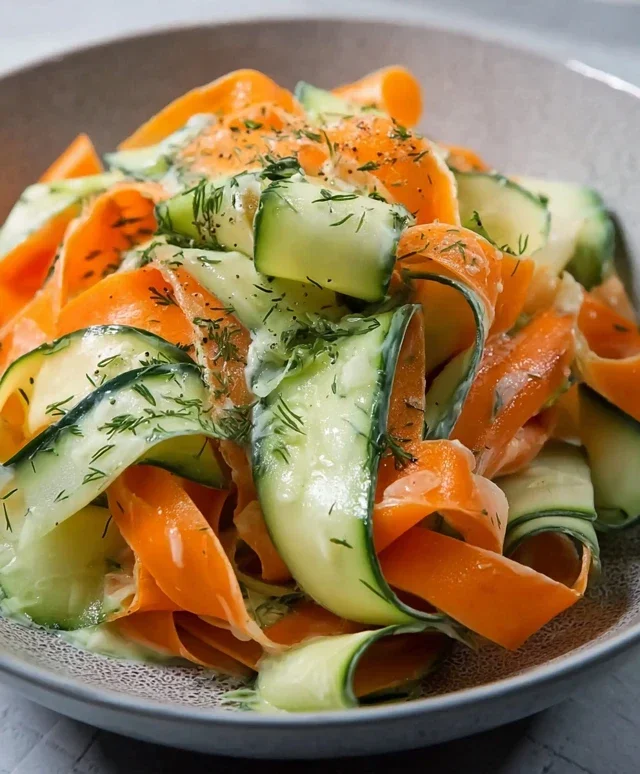 Carrot and Cucumber Ribbon Salad