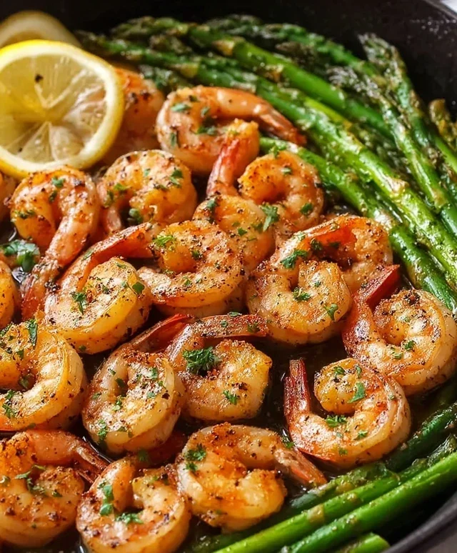 Lemon Garlic Shrimp and Asparagus (20-Minutes)