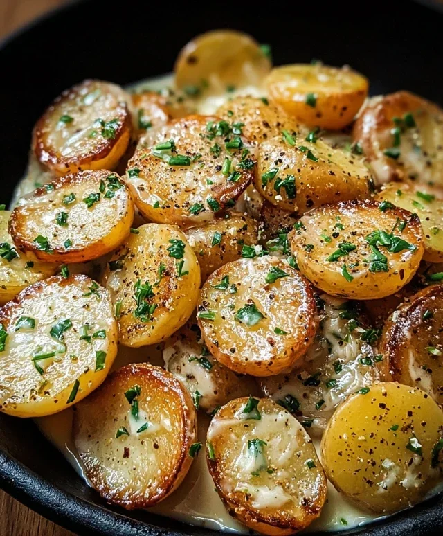 Creamy Garlic Sauce Potatoes