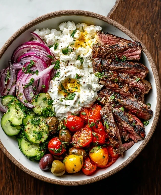 Mediterranean Steak Bowl Recipe