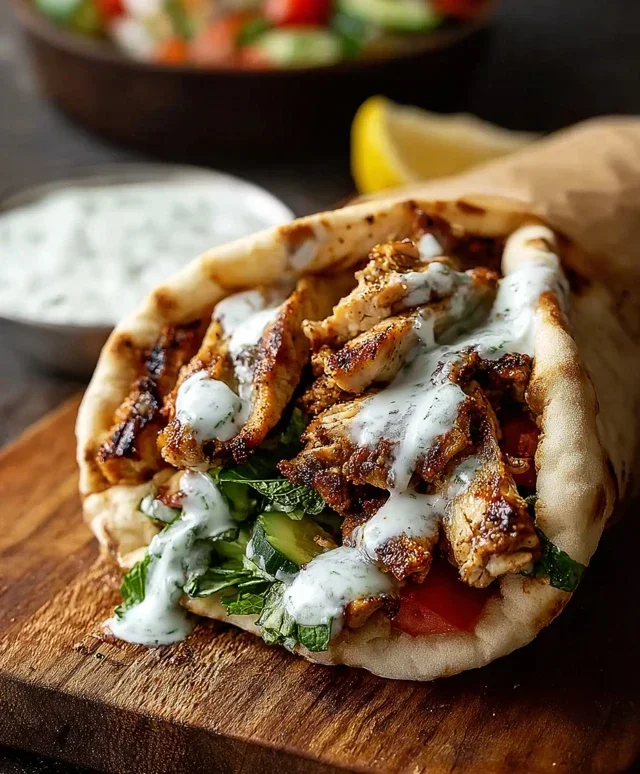 Chicken Shawarma with Garlic Sauce Recipe (Easy & Delicious)