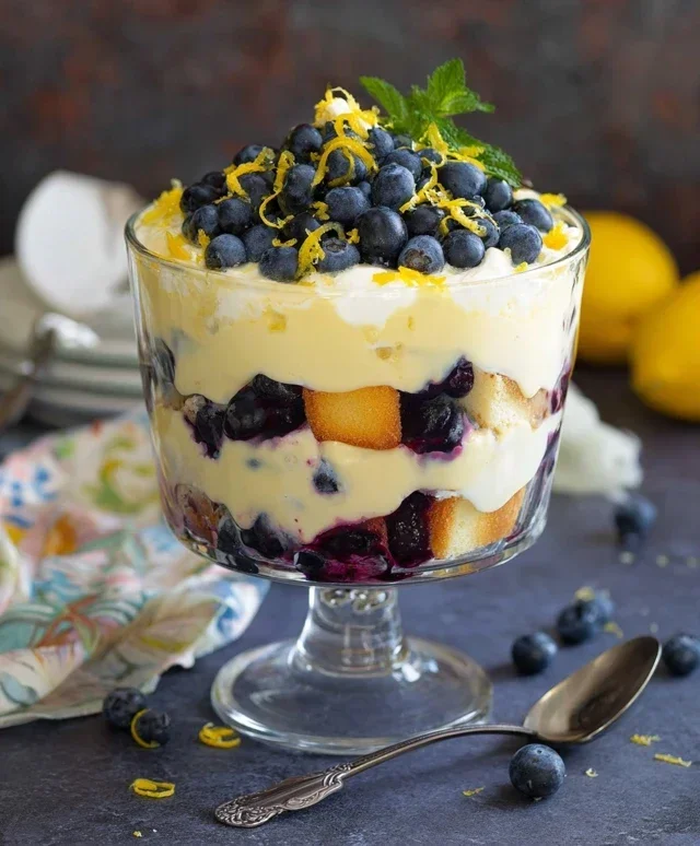 Easy Lemon Blueberry Trifle Recipe