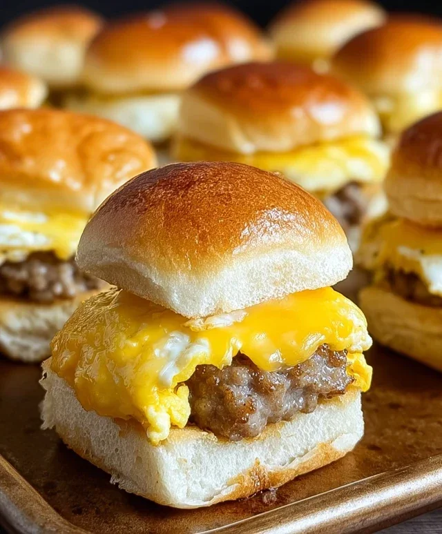 Sausage Egg and Cheese Breakfast Sliders
