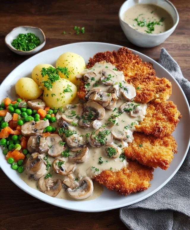 Rahmschnitzel Creamy Mushroom Schnitzel