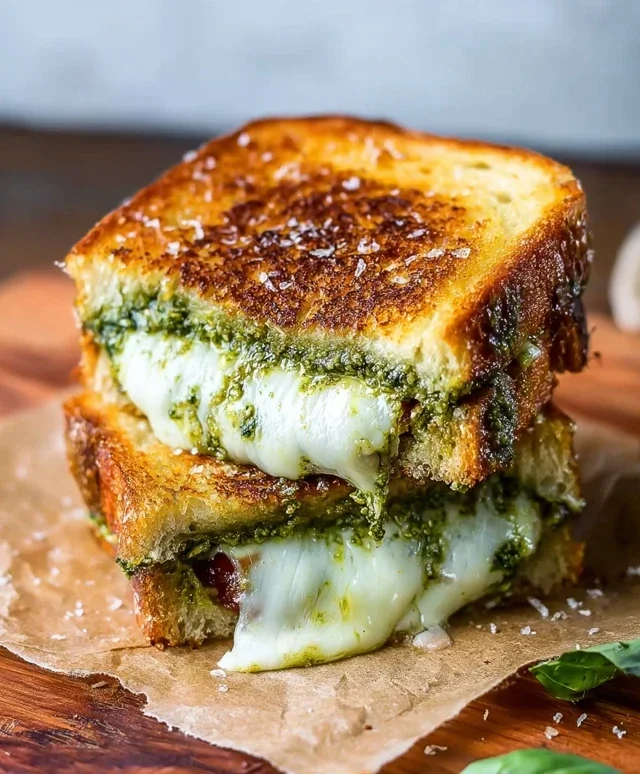 Sourdough Pesto Grilled Cheese