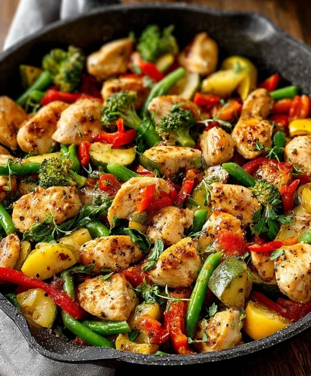 Healthy Chicken and Vegetables Skillet