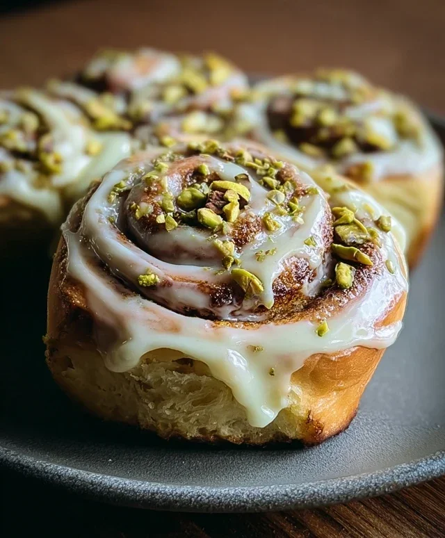 Small Batch Pistachio Cream Cinnamon Rolls