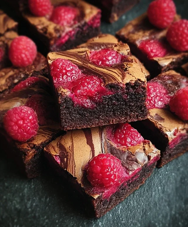 Raspberry Swirl Brownies