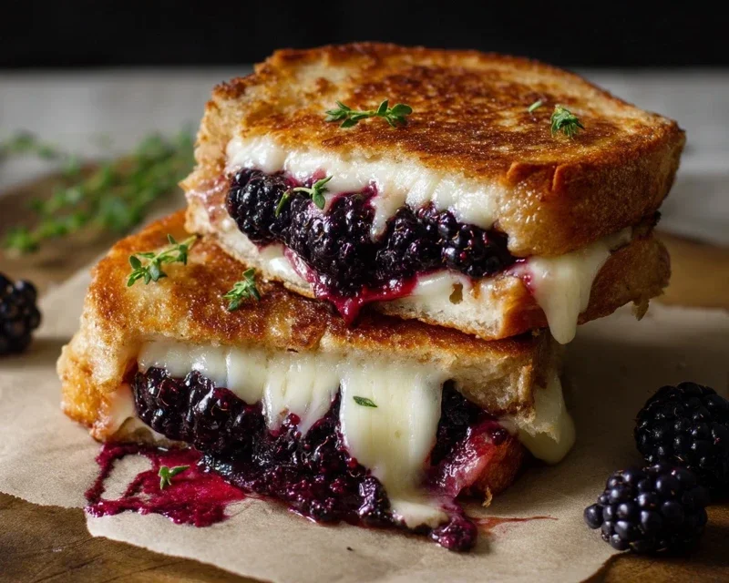 Blackberry Balsamic and Brie Grilled Cheese