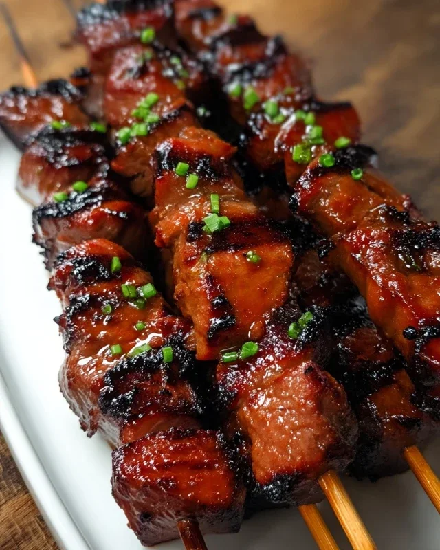 BBQ Beef Skewers with Filipino BBQ Marinade