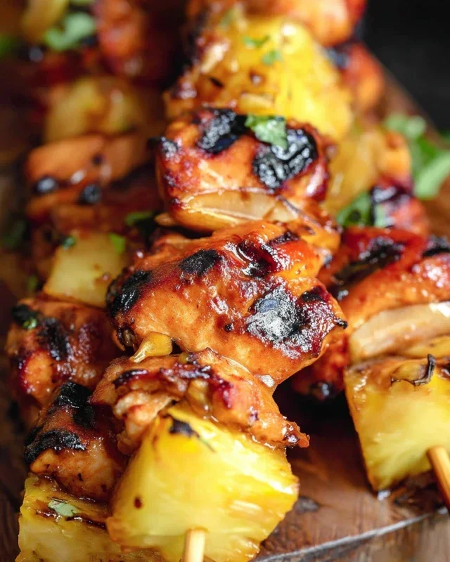 Pineapple Chicken Kebabs Recipe