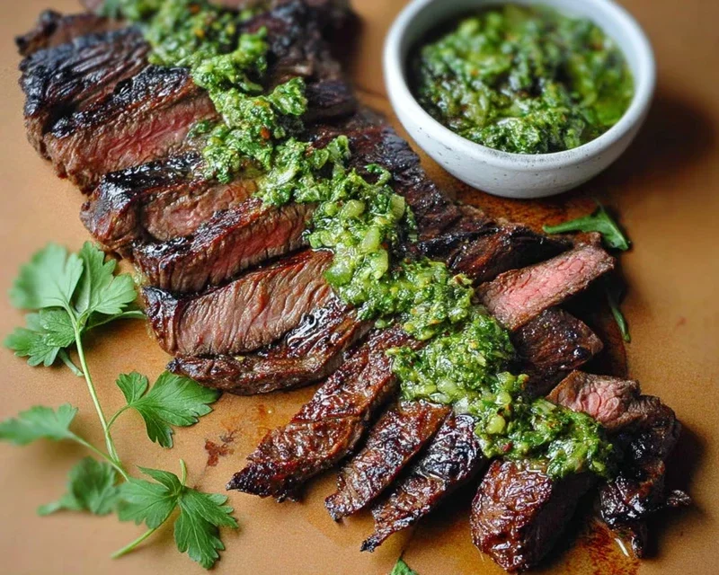 Skirt Steak Marinade Recipe with Chimichurri Recipe