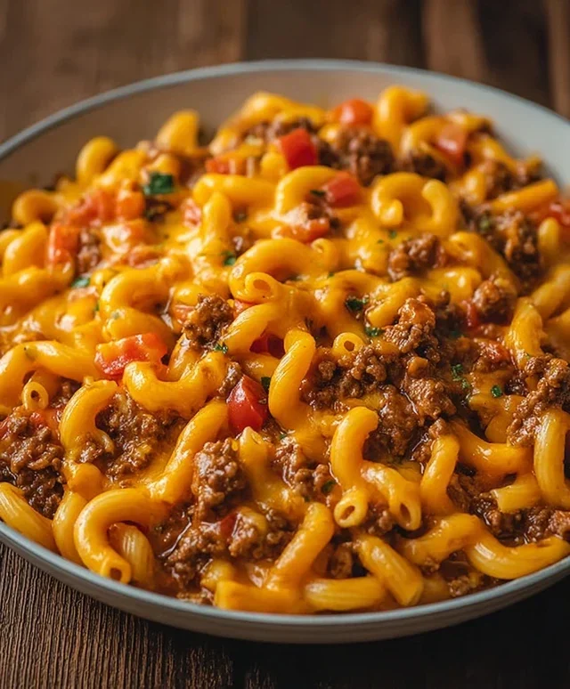 Cheesy Beef Taco Pasta