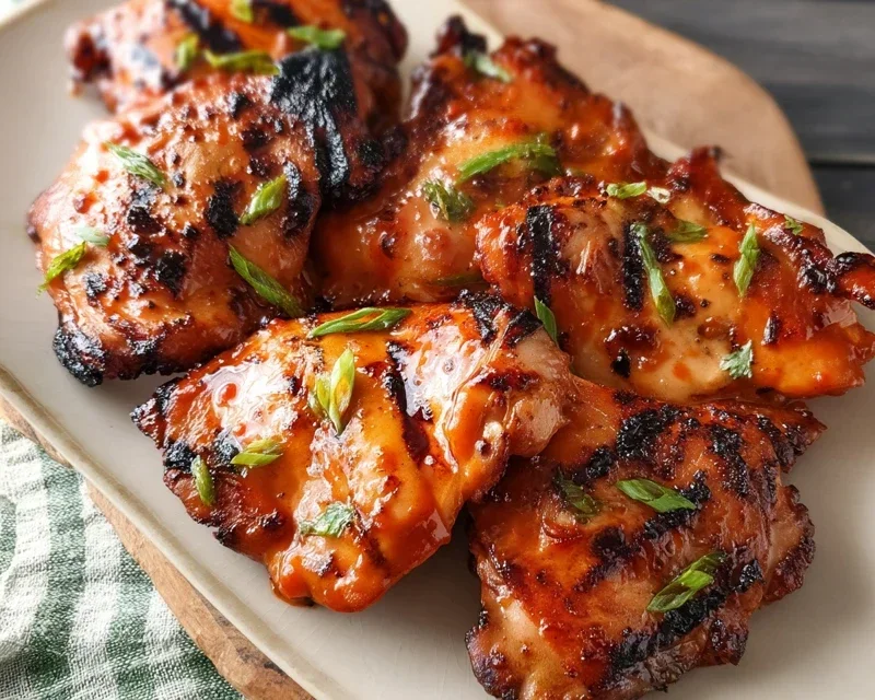 Grilled Honey Buffalo Chicken Thighs