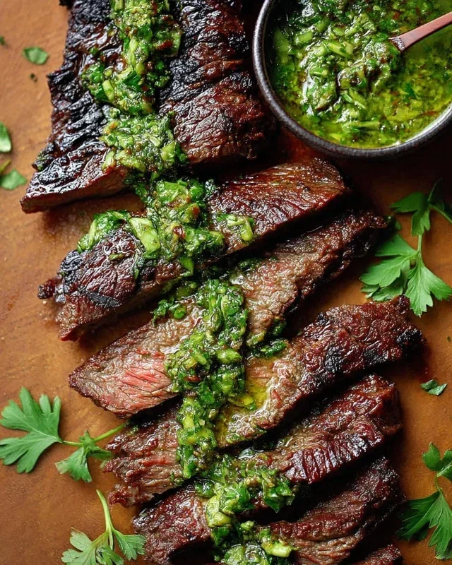 Skirt Steak Marinade Recipe with Chimichurri Recipe