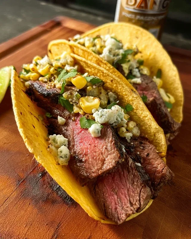 Grilled Elote Steak Tacos