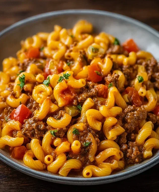 Cheesy Beef Taco Pasta