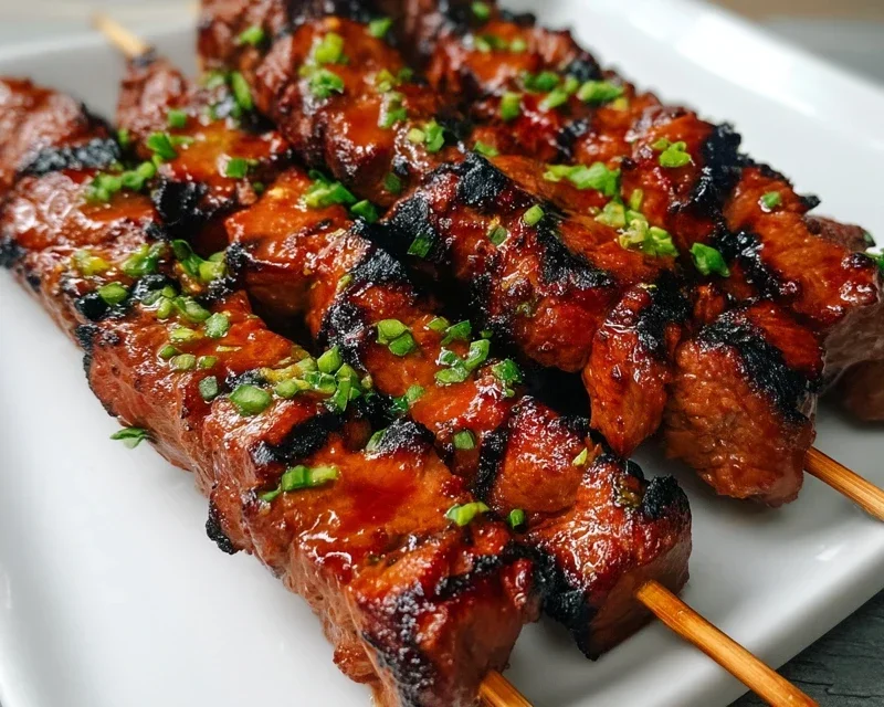 BBQ Beef Skewers with Filipino BBQ Marinade