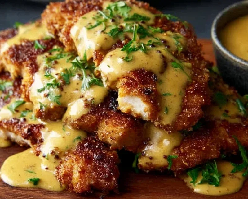 Pretzel Chicken with Mustard-Cheddar Sauce: An Amazing Ultimate Recipe
