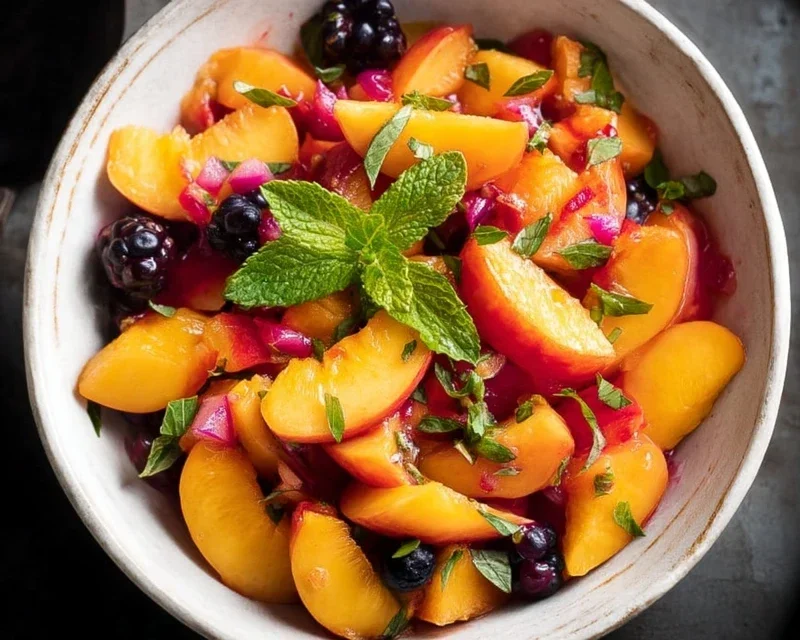 Summer Peach Fruit Salad