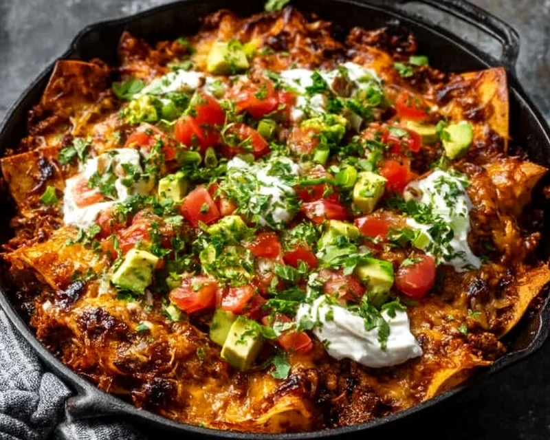 Beef Skillet Enchiladas